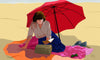 Red Umbrella - Life Size Posters