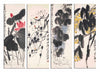 Qi Baishi - Flowers And Fruit - Set Of 4 - Art Panels