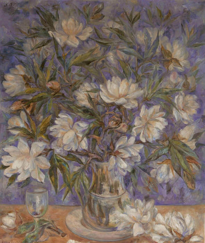 Still Life With Magnolias  - Canvas Prints by Natalia Goncharova