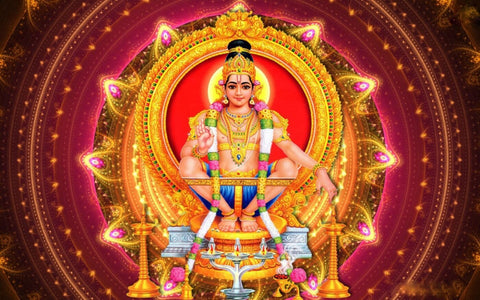 Lord Ayyappa - Large Art Prints