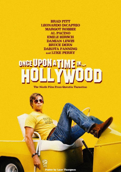 Once Upon a Time In Hollywood - Brad Pitt - Framed Prints