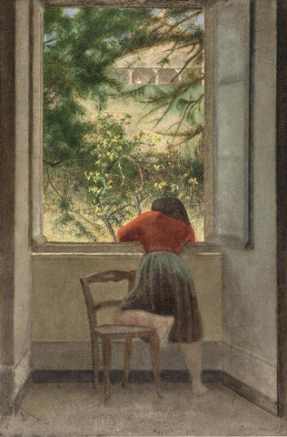 Girl At The Window - Large Art Prints