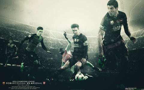 Spirit Of Sports - Barcelona Versus Arsenal - Canvas Prints