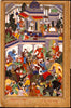 Indian Miniature Paintings - Rajput painting - Akbar visits the tomb of khwajah muin ad-din chishti at ajmer - Art Prints