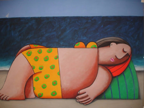 Banhista - Bather - Framed Prints by Gustavo Rosa