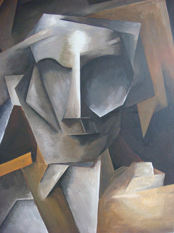 Picasso-Inspired Cubism Portrait - Large Art Prints by Edward