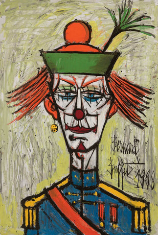 Jojo The Clown (Le Clown Jojo) - Bernard Buffet - Expressionist Painting by Bernard Buffet