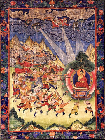 Buddha - Victory Over Mara - Framed Prints by Anzai
