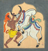 Bull Fighter - Nandalal Bose - Haripura Art - Bengal School Indian Painting - Framed Prints