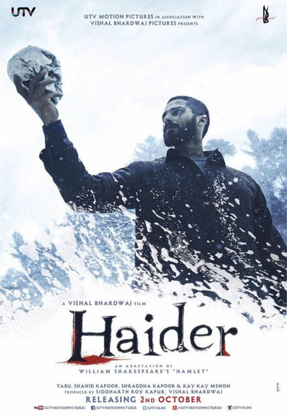 Haider - Bollywood Cult Classic Hindi Movie Fan Art Poster - Canvas Prints