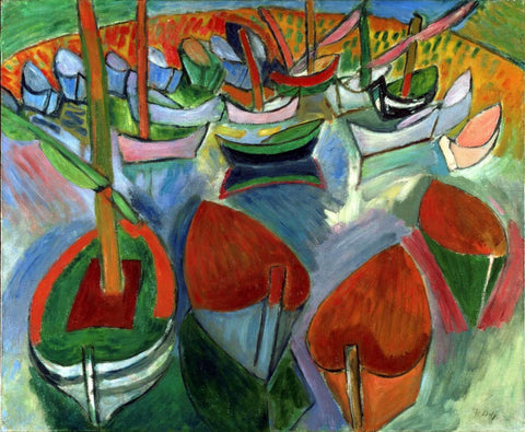 Boats In Martigue (Barques à Martigues) - Large Art Prints