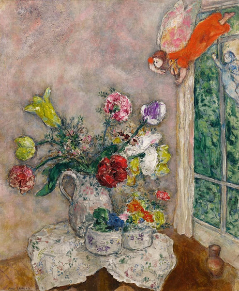 Spring Flowers (fleurs de printemp) - Marc Chagall - Canvas Prints