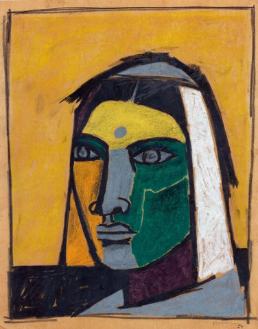 Portrait of Chand Bibi - Life Size Posters by M F Husain