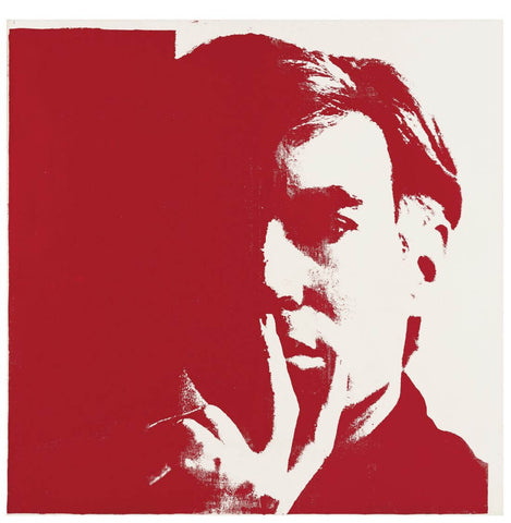 Self Portrait (Red and White) – Andy Warhol – Pop Art Painting by Andy Warhol