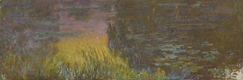 The Water Lilies - Setting Sun  by Claude Monet