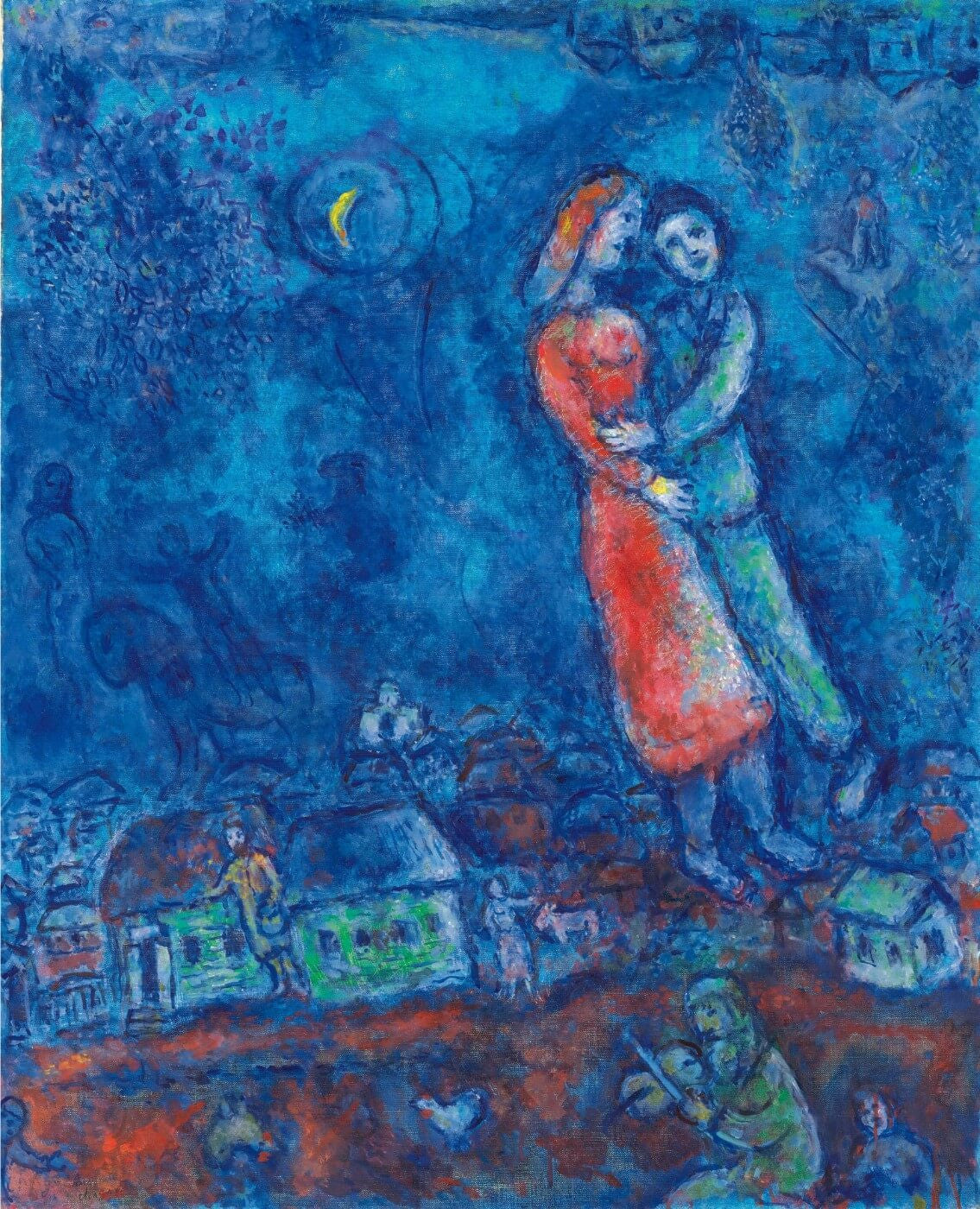 Lovers by Marc Chagall | Buy Posters, Frames, Canvas & Digital Art