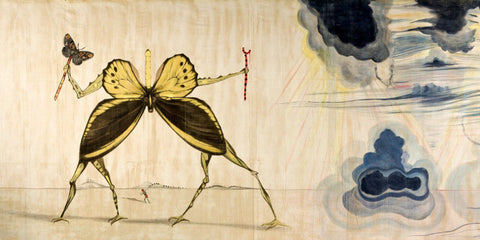 Untitled - Walking Butterfly By Salvador Dali by Salvador Dali