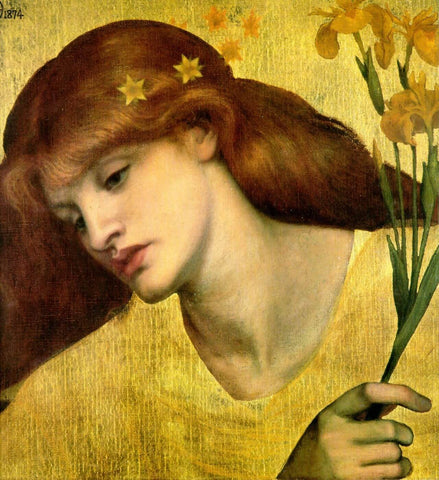 Sancta Lilias - Canvas Prints by Dante Gabriel Rossetti