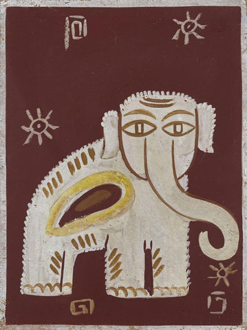 Jamini Roy - White Elephant by Jamini Roy