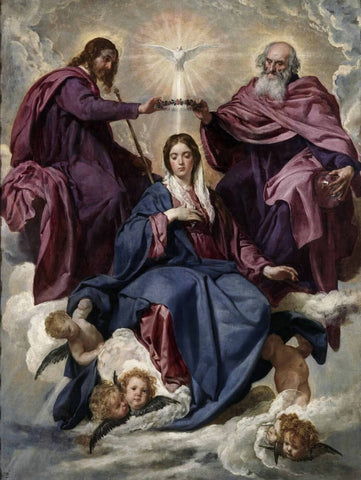 Coronacion de la Virgen - (Coronation of the Virgin) - Large Art Prints by Diego Velazquez