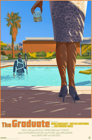 The Graduate – Dustin Hoffman – Hollywood Classic English Movie Poster - Art Prints by Classics