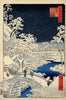 Drum bridge at Meguro and Sunset Hill - Meguro taikobashi Y hi no oka - Large Art Prints