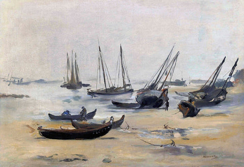At Low Tide (La Plage A Marée Basse) - Edouard Manet by Édouard Manet