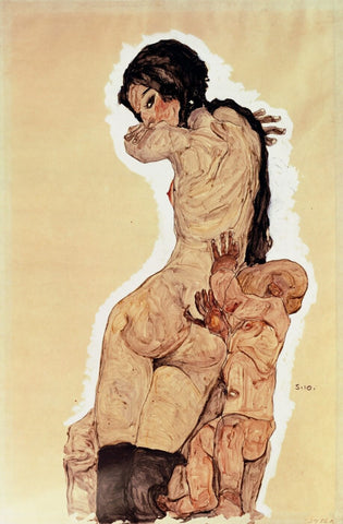 Egon Schiele - Mutter Und Kind (Mother And Child) by Egon Schiele