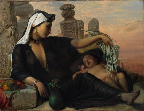A Fallah Woman With Her Child by Anna Maria Elisabeth Baumann