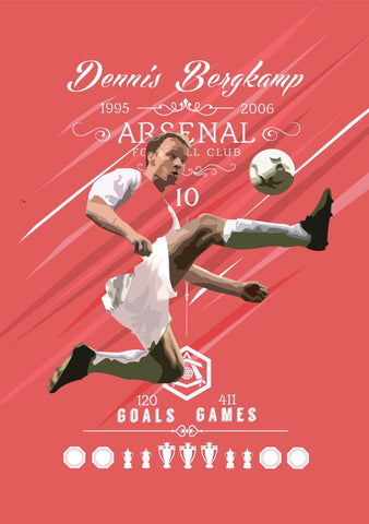 Spirit Of Sports - Arsenal Football Club - Dennis Bergkamp - Posters by Kimberli Verdun