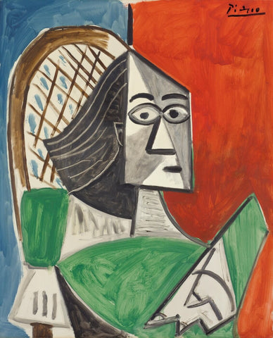 Femme Assise - Large Art Prints by Pablo Picasso