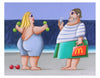 Figuras na praia - Large Art Prints