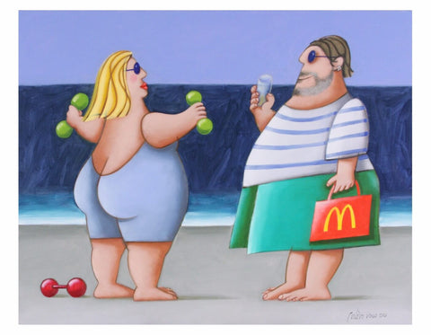 Figuras na praia - Life Size Posters by Gustavo Rosa