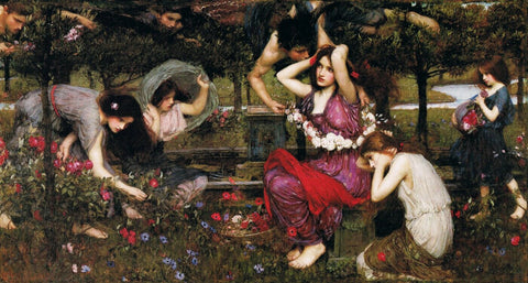Flora And The Zephyrs - Posters by John William Waterhouse