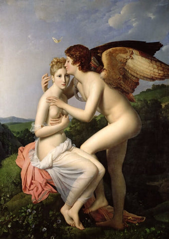 Psyche Receiving The First Kiss Of Cupid - Life Size Posters by  Baron François Gérard