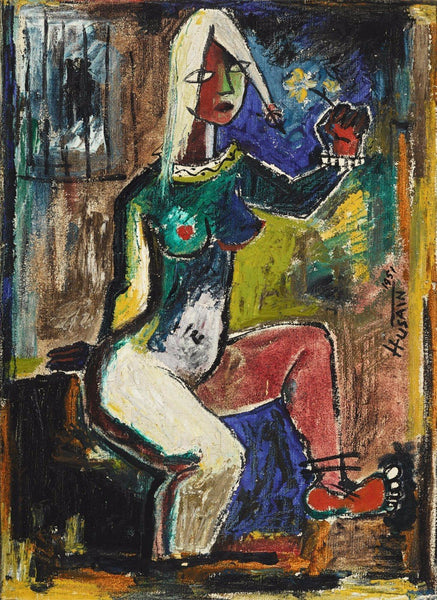 Girl With Flower - Framed Prints