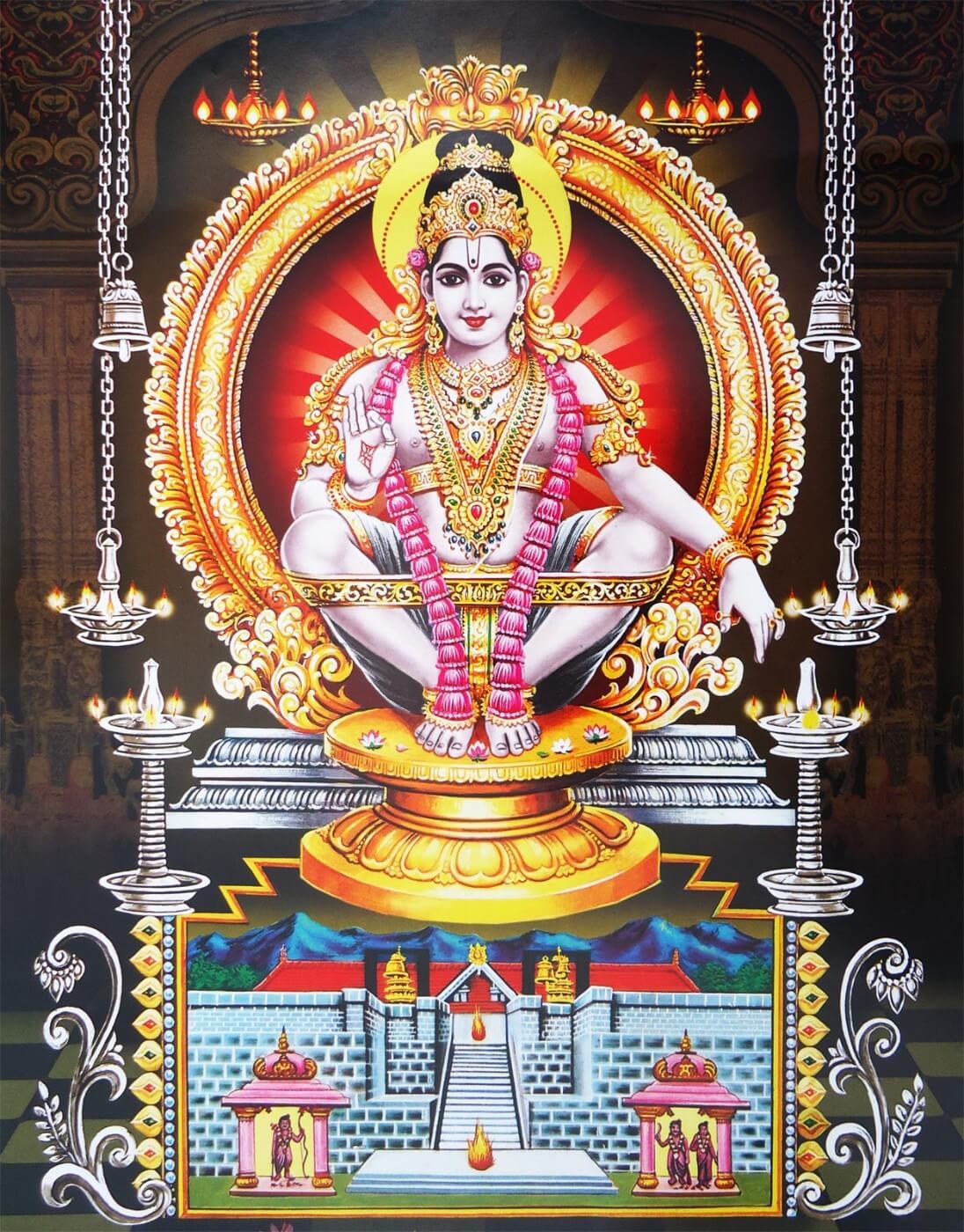 Buy Giriram Photos Sabrimala Swami Ayyappan Photo Wooden Cutout (12