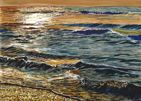 Golden Sea - Large Art Prints by Tommy