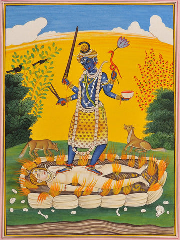Indian Miniature Art - Divine Mother Kali Says the Mahanirvana Tantra - Framed Prints