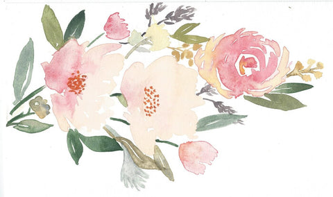 Floral Bunch - Large Art Prints by Lilly Milton
