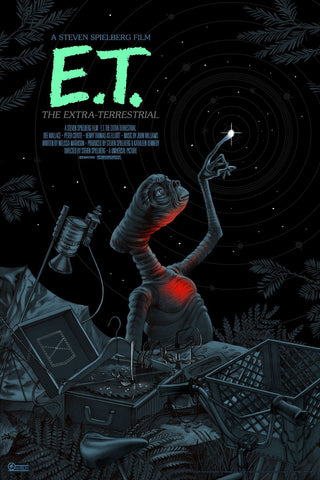 E.T - Henry Thomas - Hollywood Science Fiction English Movie Poster by Lan