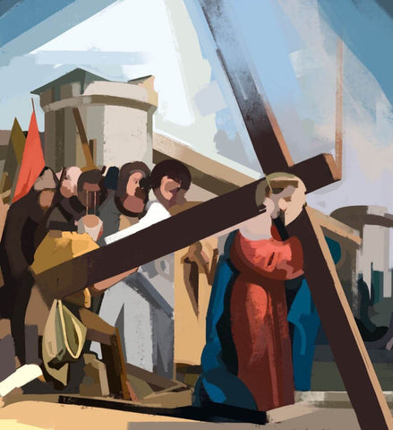 Stations Of The Cross – Christian Art Painting by Christian Art