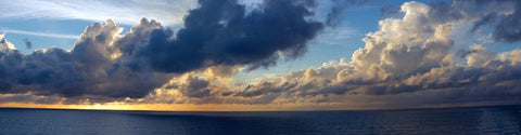 Clouds Over The Sea Panorama by Hamid Raza