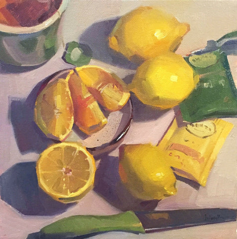 Still Life With Lemon - Canvas Prints by Sarah Sedwick