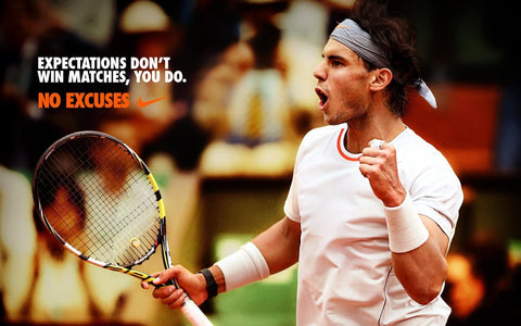 Spirit Of Sports - Expectations Dont Win Matches - Rafael Nadal - Canvas Prints