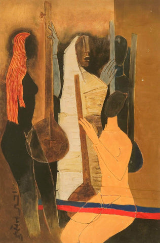 Musicians by M F Husain