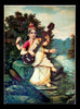 Set Of 2 Raja Ravi Varma Paintings- Lakshmi and Saraswati - Framed Canvas