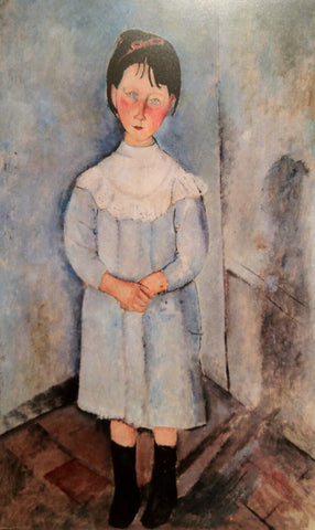 Petite Fille en Bleu - (Little Girl In Blue) - Large Art Prints by Amedeo Modigliani