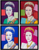 Queen Elizabeth II - (from Reigning Queens Series) - Andy Warhol - Pop Art Paintings - Set Of 4 Framed Canvas  (23 x 30 inches) Each