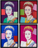 Queen Elizabeth II - (from Reigning Queens Series) - Andy Warhol - Pop Art Paintings - Set Of 4 Framed Canvas  (28 x 36 inches) Each